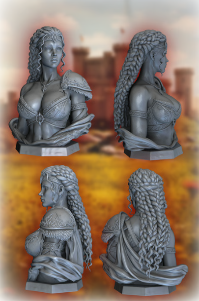 STL Merida Pin-Up Bust for 3D Printing 2